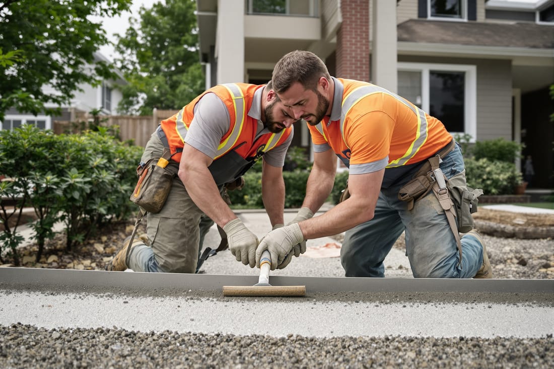 Vanguard Concrete Birmingham concrete contractor crew at work in Birmingham, AL